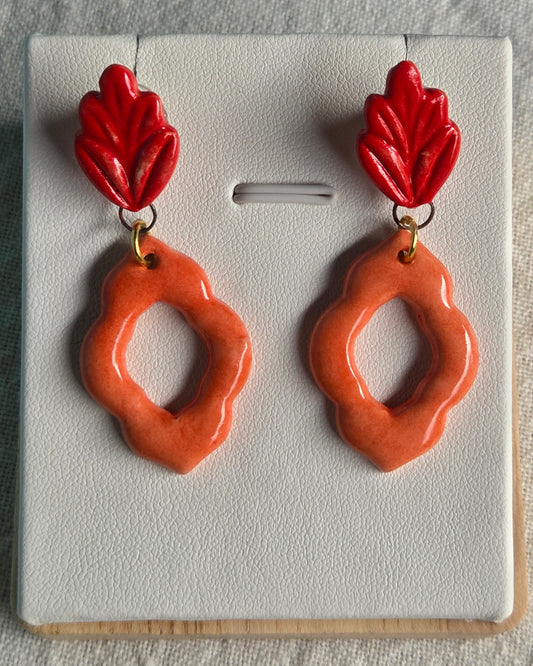 Aros naranja 2 piezas M