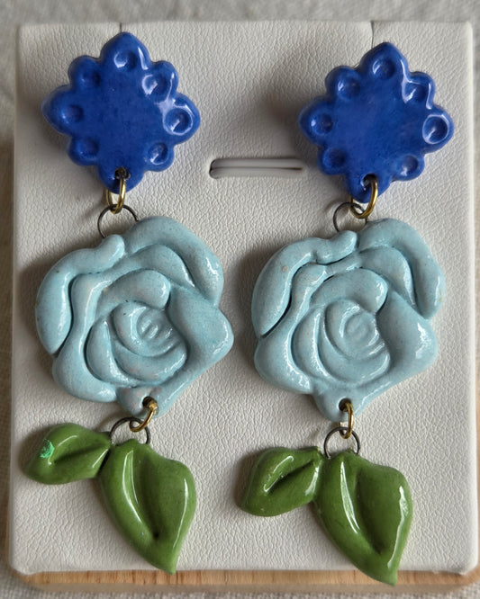 Aros rosas 3 piezas celeste L