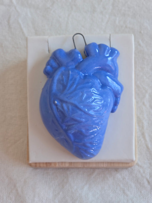 Corazón de pared azul gancho