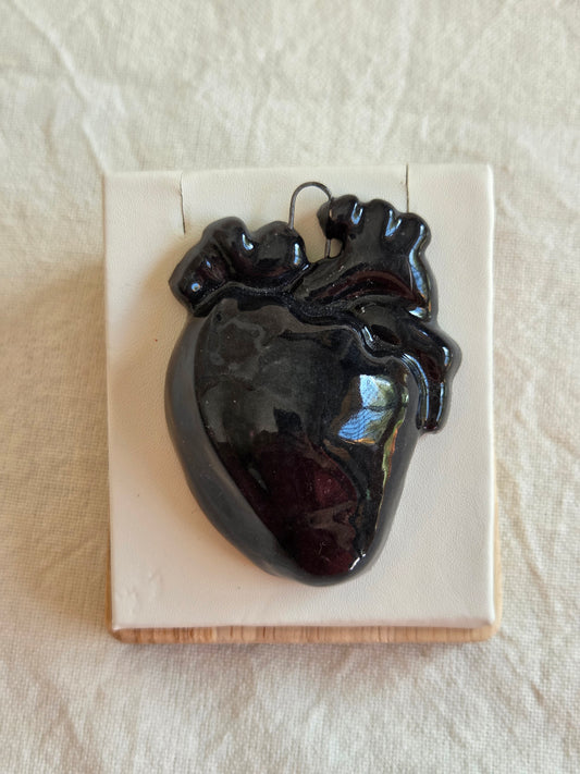Corazón de pared negro gancho