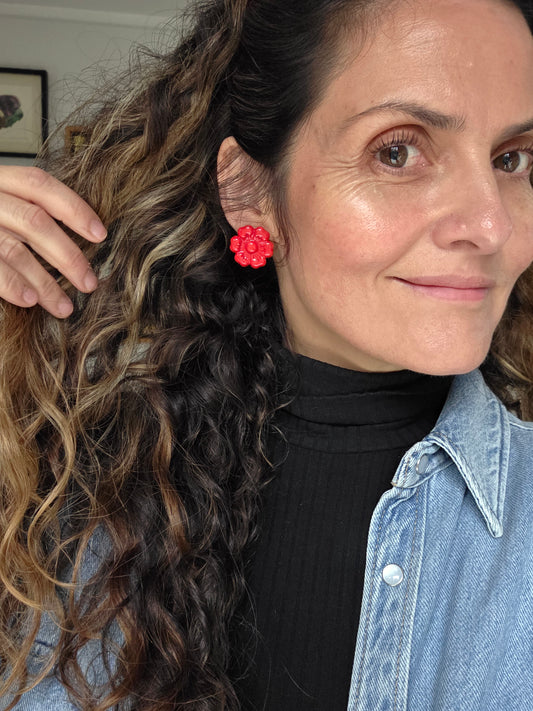 Flor roja 1 pieza