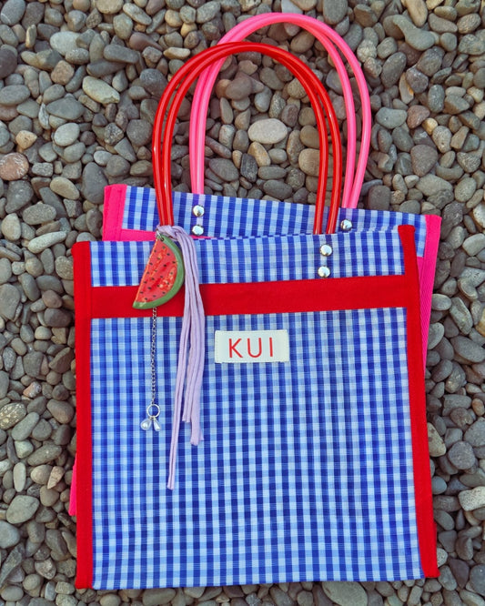 Bolso vintage Mediano mango rojo