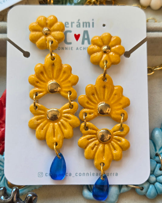 Aros Queen amarillo + oro