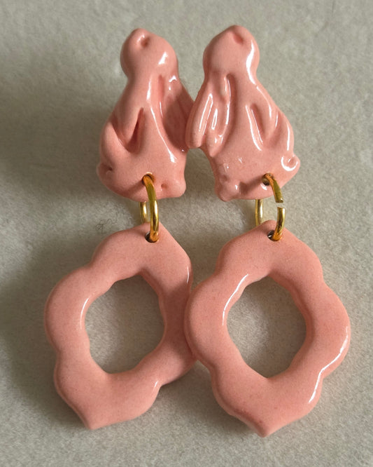 Aros rosa conejo 2 piezas M