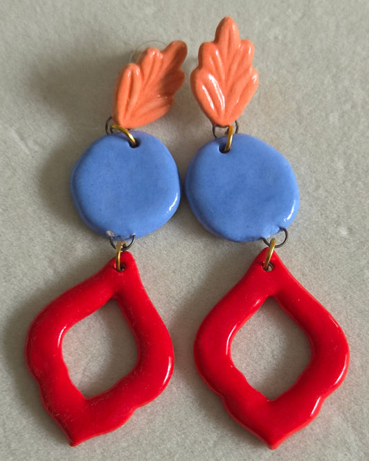 Aros largos colores 3 piezas L