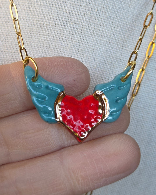 Collar sagrado corazón + lustre de oro 1