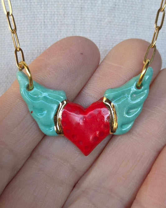 Collar sagrado corazón + lustre de oro 2