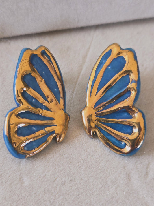 Aros mariposa azul