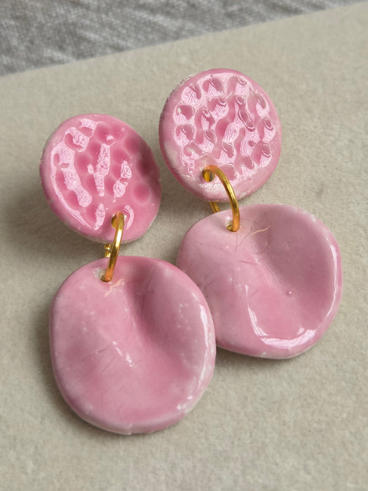 Aros pétalos M rosado chicle