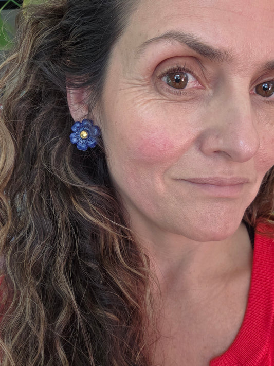 Aros flores 1 pieza Q