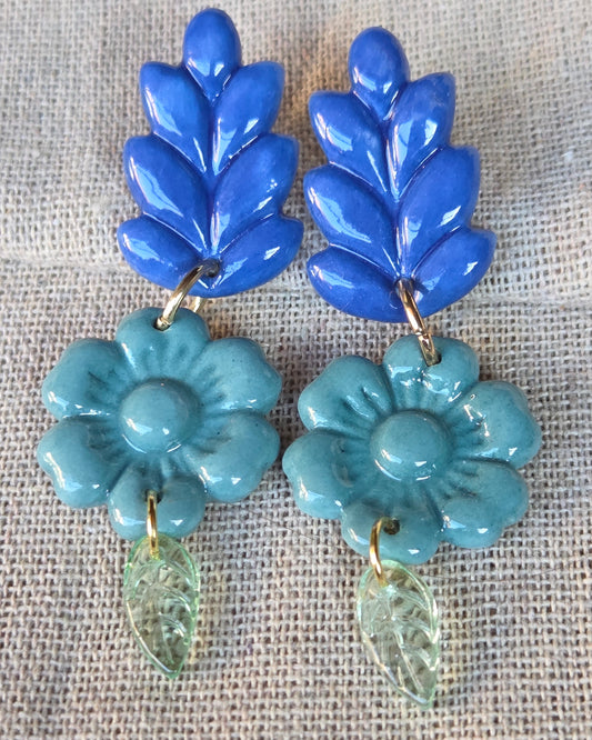 Aros 3 piezas azul, turquesa L