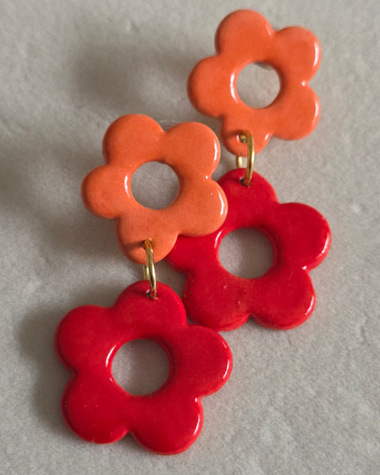 Aros flores 2 piezas L