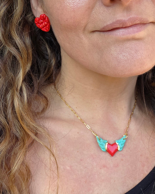 Collar sagrado corazón + lustre de oro 2