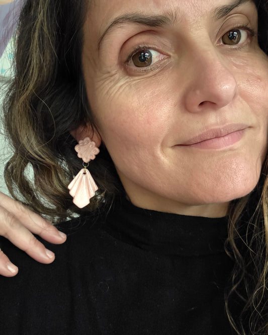 Aros rosa pastel 2 piezas M