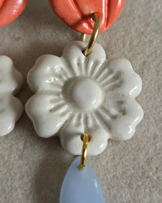 Aros rosas blanco 3 piezas M+