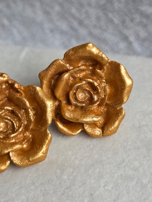 Aros Rosas pátina dorada 1 pieza