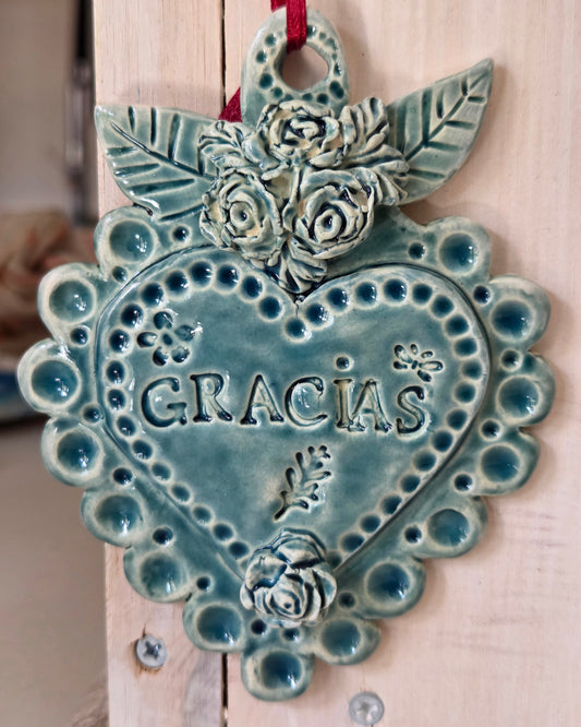 GRACIAS azul gastado