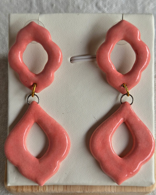Aros coral 2 piezas L