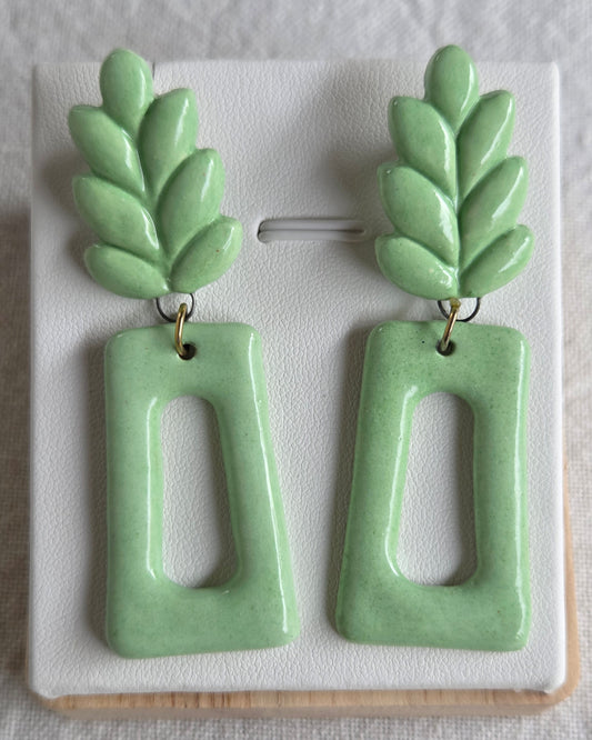 Aros verde menta 2 piezas L