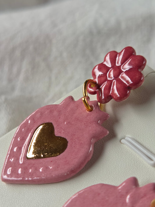 Sagrado corazón rosado y oro L
