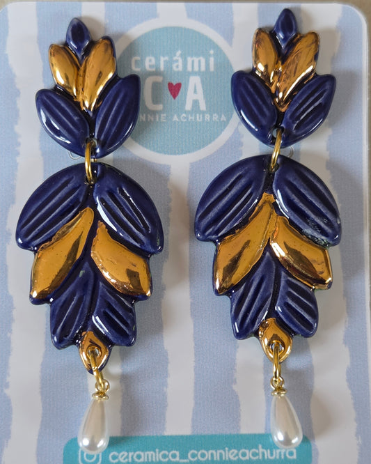 Aros 2 piezas XL azul marino - julio