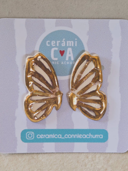 Aros mariposa blanca