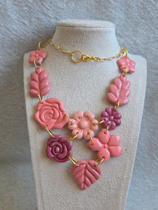 Collar ROSALÍA 10 piezas en tonos rosados