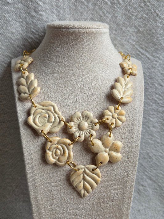 Collar ROSALÍA 10 piezas en esmalte tostado mate