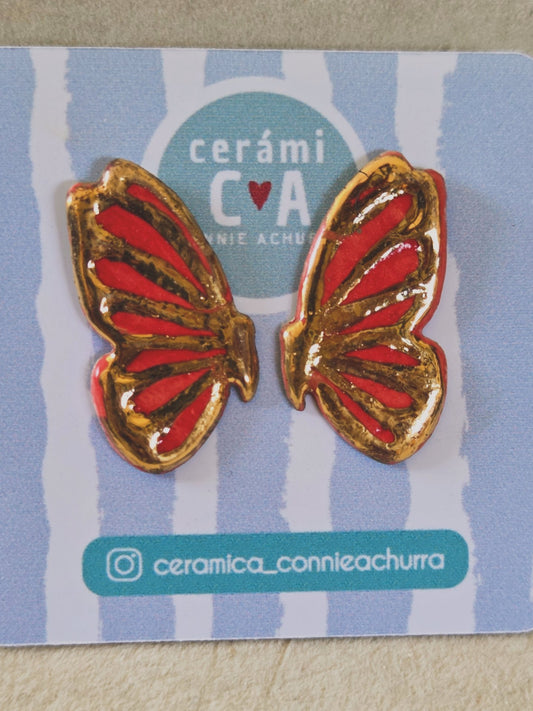Aros mariposa roja