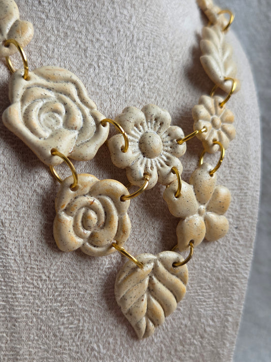 Collar ROSALÍA 10 piezas en esmalte tostado mate