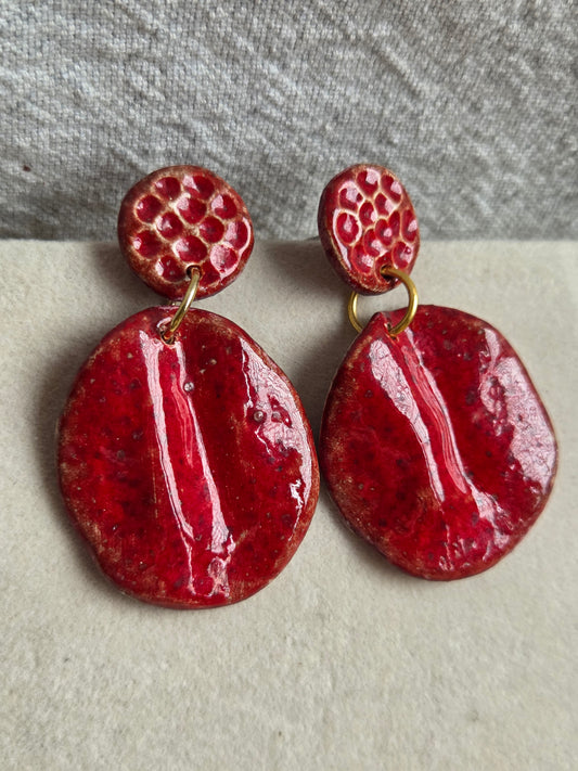 Aros pétalos XL rojo italiano