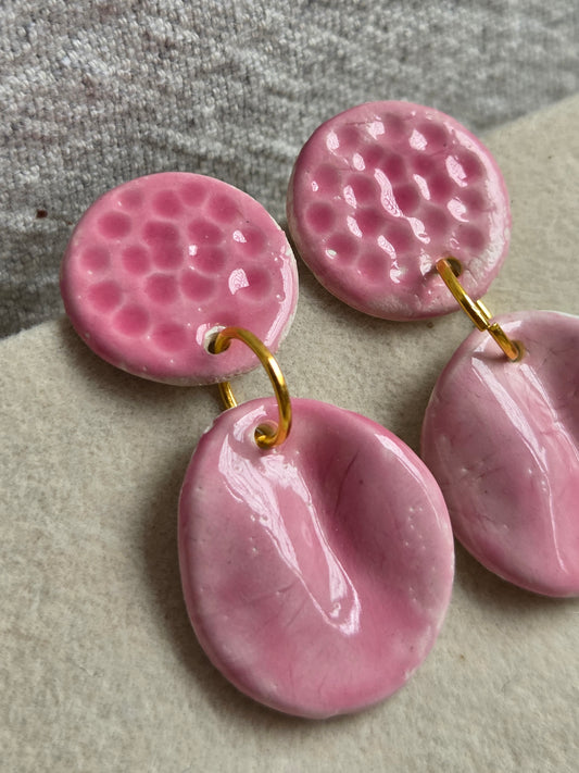 Aros pétalos M rosado chicle